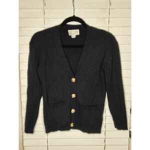 Women's Anthropologie Saturday Sunday Ribbed Cardigan, XS, Black